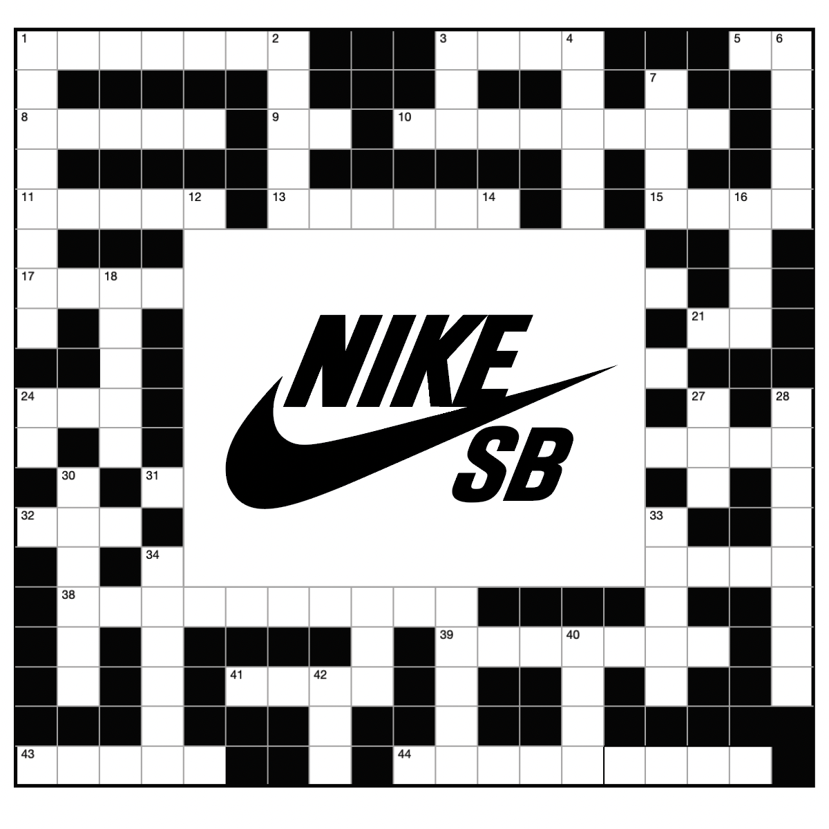 20 Years of Nike SB Crossword Welcome Skate Store