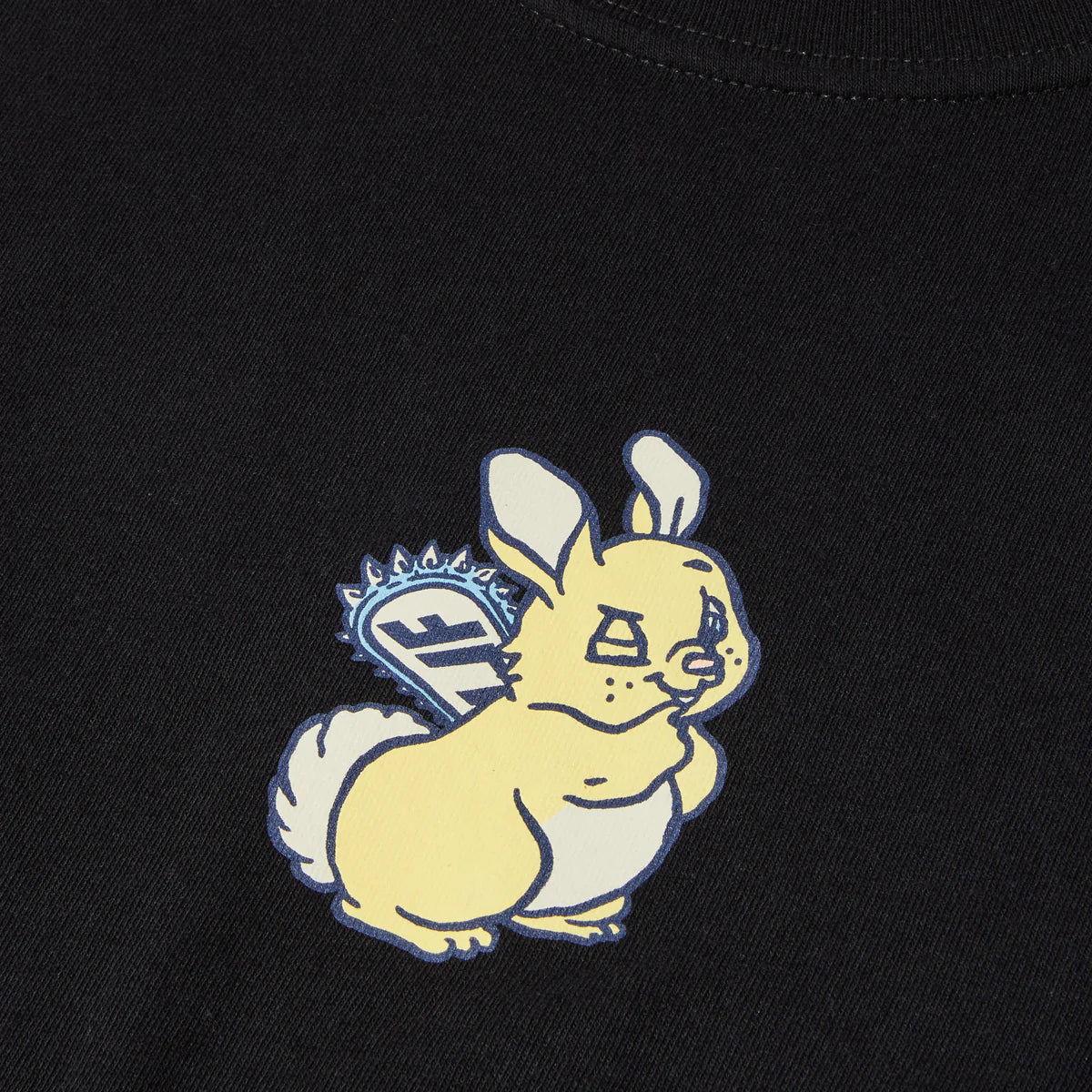 Huf Bad Hare Day Black T-Shirt Front Print