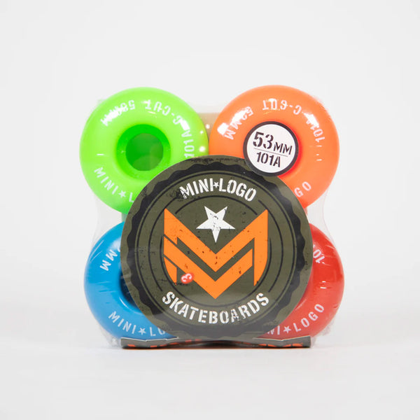 Mini Logo - 53mm 101a C-Cut 2 Skateboard Wheels - Multi