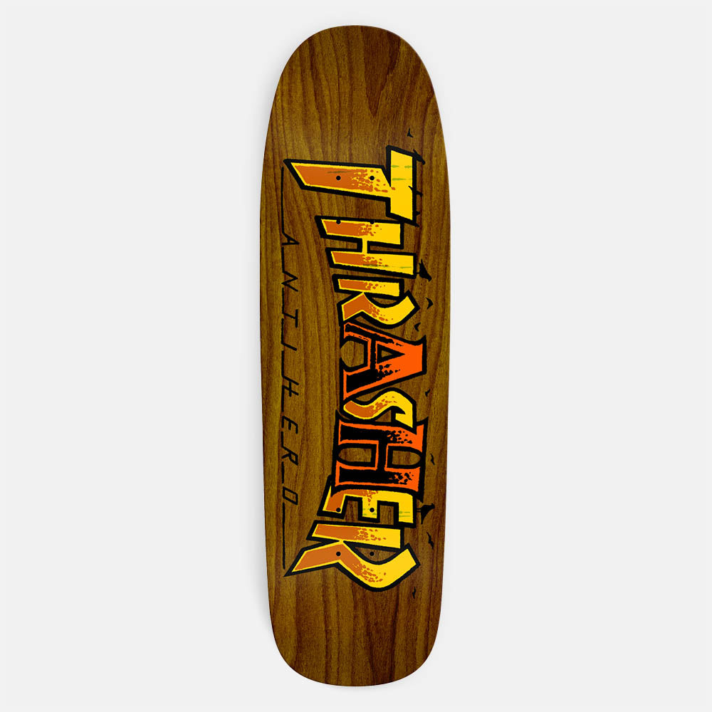 Thrasher Magazine Green Giant Shaped Anti Hero Skateboard