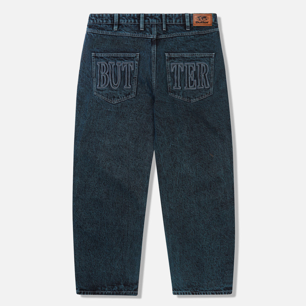 Butter Goods - Applique Denim Jeans - Acid Indigo W28