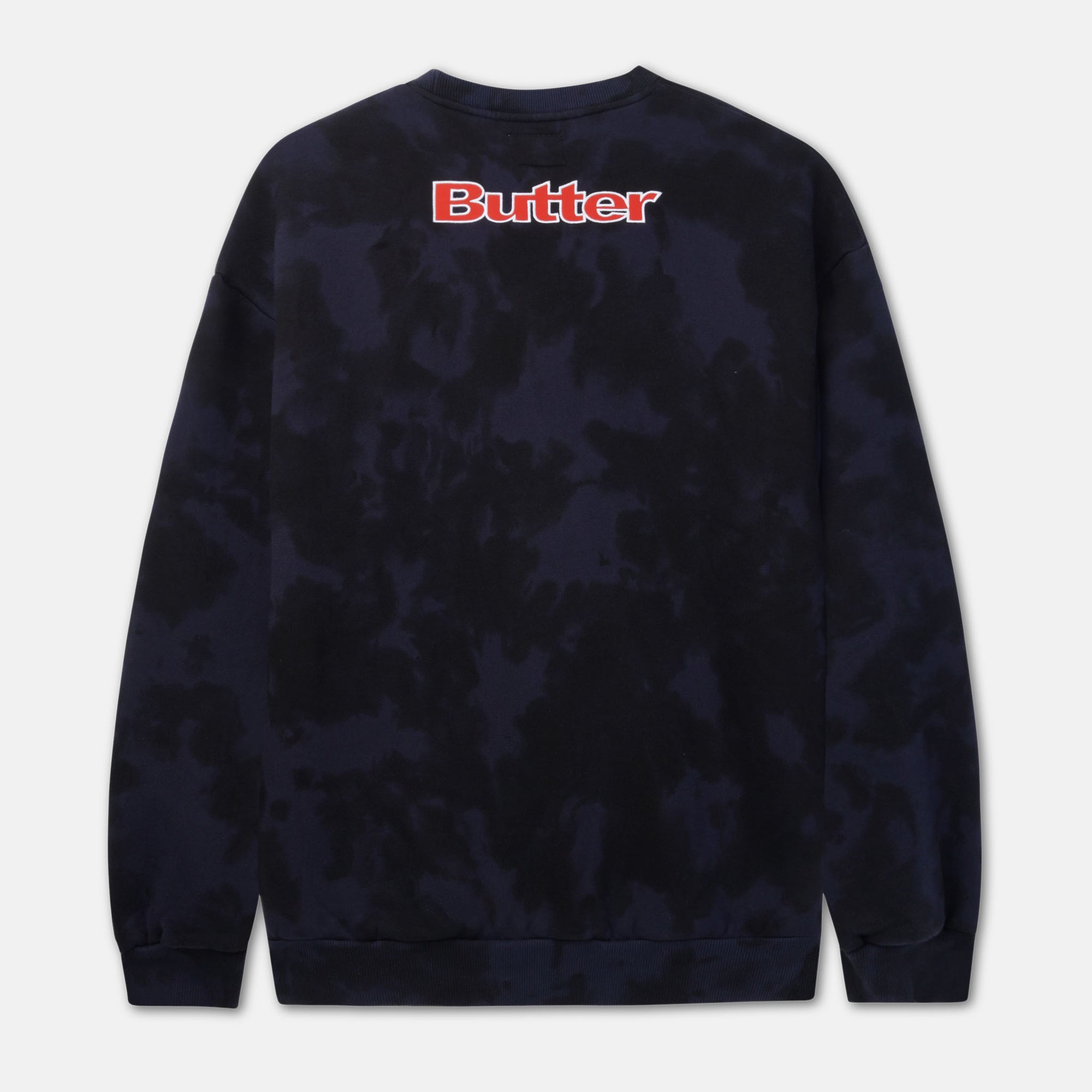 Butter Goods - Fantasia Crewneck Pullover Sweatshirt - Navy Tie Dye