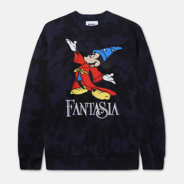 Butter Goods - Disney Fantasia Crewneck Sweatshirt - Navy Tie Dye