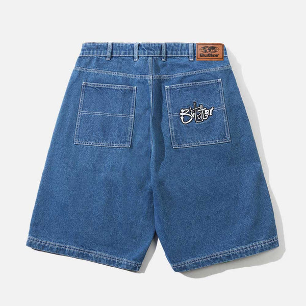 Butter Goods - Scribble Denim Shorts - Mid Blue