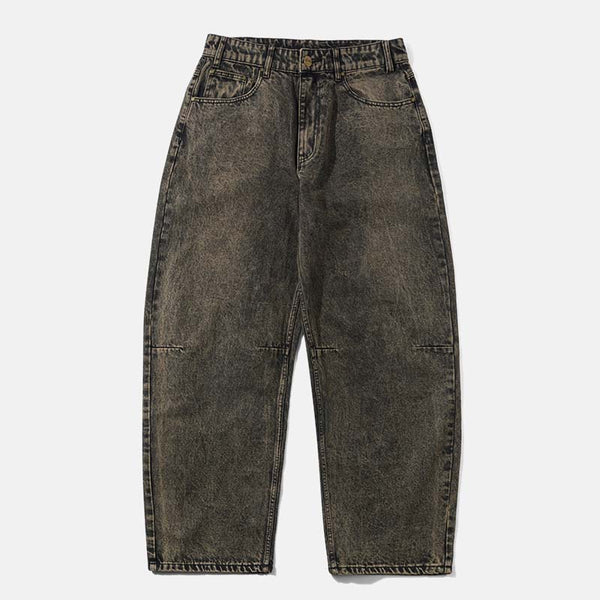 Butter Goods - Wide Cut Denim Jeans - Acid Washed Brown