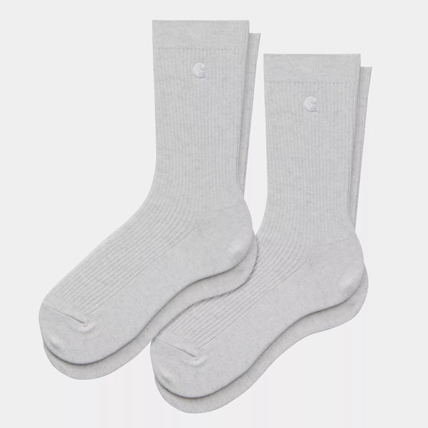 Carhartt WIP - Madison Socks (2 Pack) - Ash Heather / White
