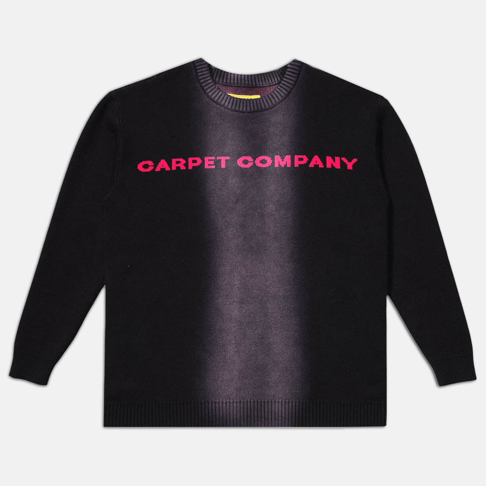 Carpet Company - Bleached Woven Knitted Jumper - Black / Bleach 
