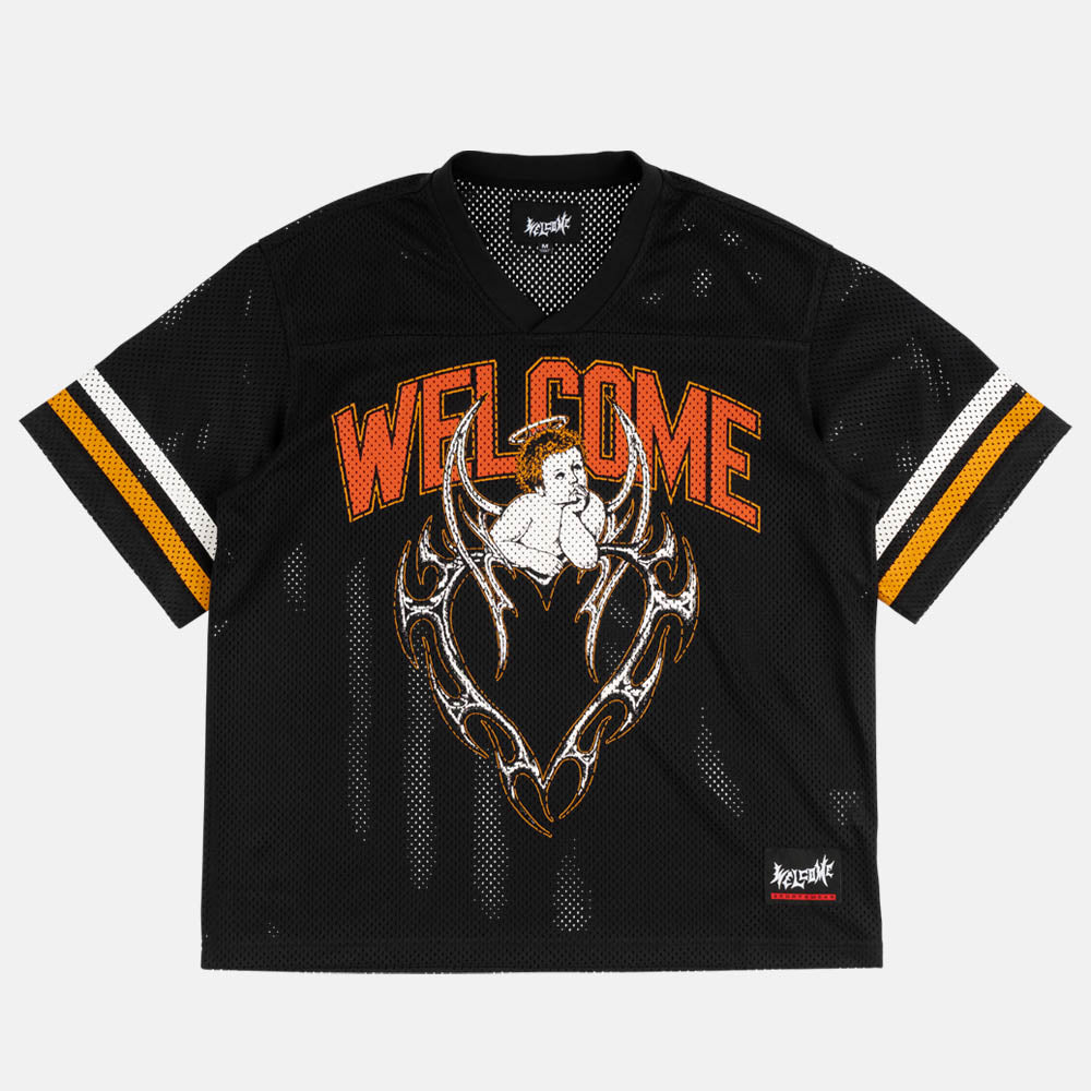 Welcome Skateboards Cupid Football Jersey Black – Welcome