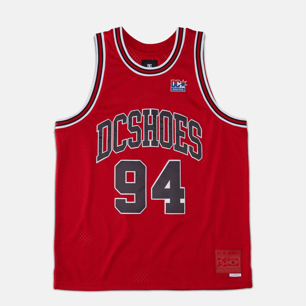 DC Shoes Shy Town Basketball Jersey Racing Red Medium