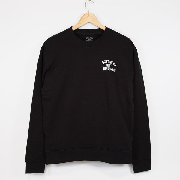 Don't Mess With Yorkshire - Rose Crewneck Sweatshirt - Black