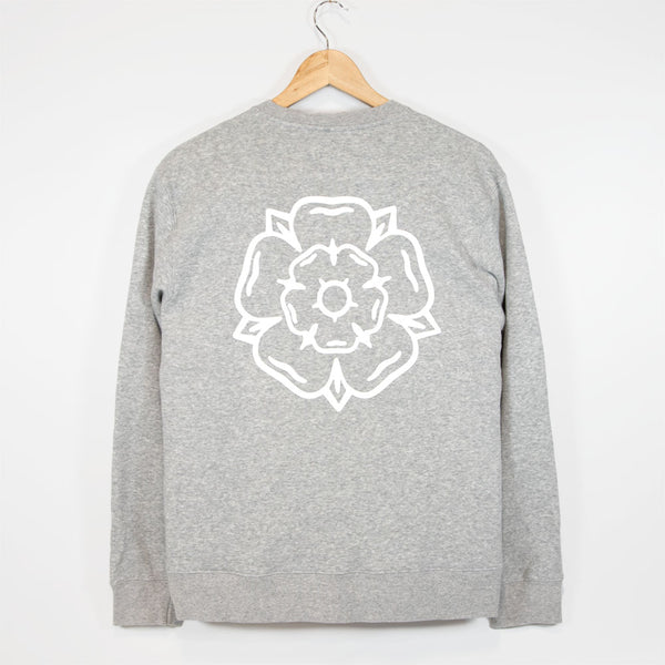 Don't Mess With Yorkshire - Rose Crewneck Sweatshirt - Grey Heather
