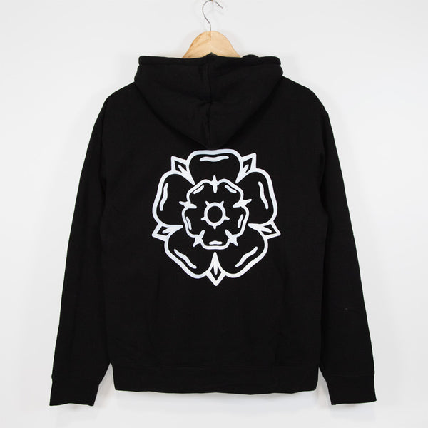 Don't Mess With Yorkshire - Rose Zip Hooded Sweatshirt - Black