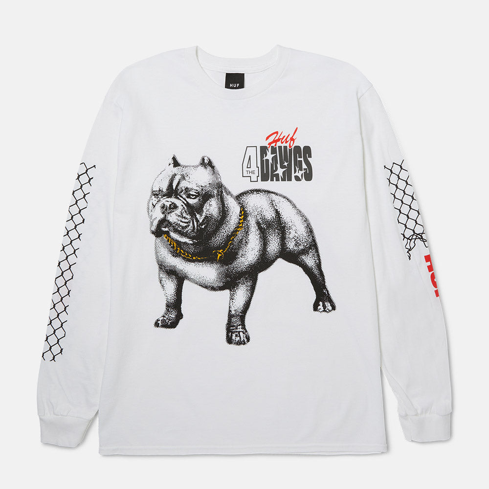 Huf - 4 The Dawgs Longsleeve T-Shirt - White
