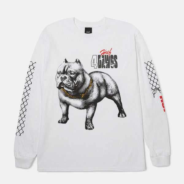 Huf - 4 The Dawgs Longsleeve T-Shirt - White