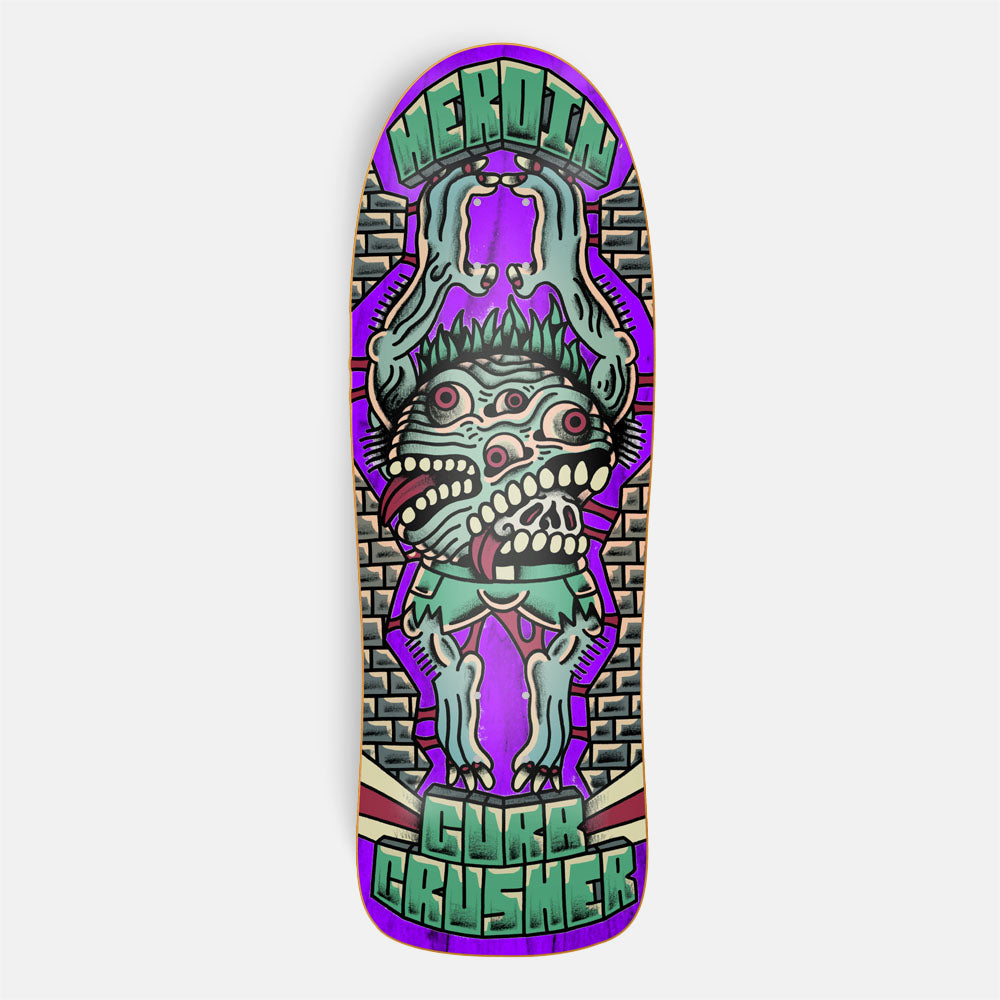 Heroin Skateboards - 10.25" Curb Crusher XL Crawe Skateboard Deck