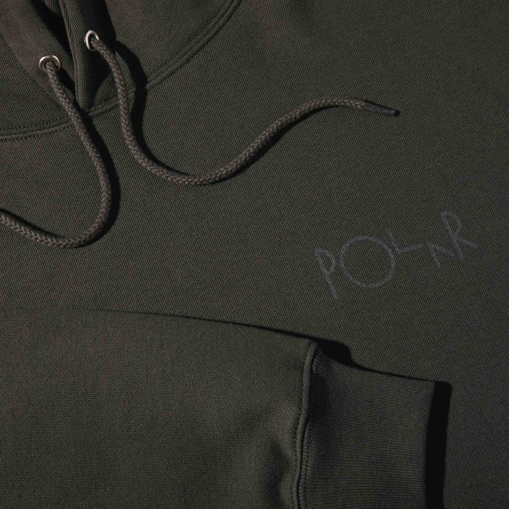 Polar Skate Co. - Dave Stroke Logo Pullover Hooded Sweatshirt - Dirty Black