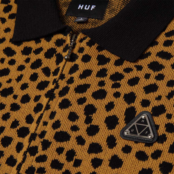 Huf - Instinct Bowling Polo Sweatshirt - Brown
