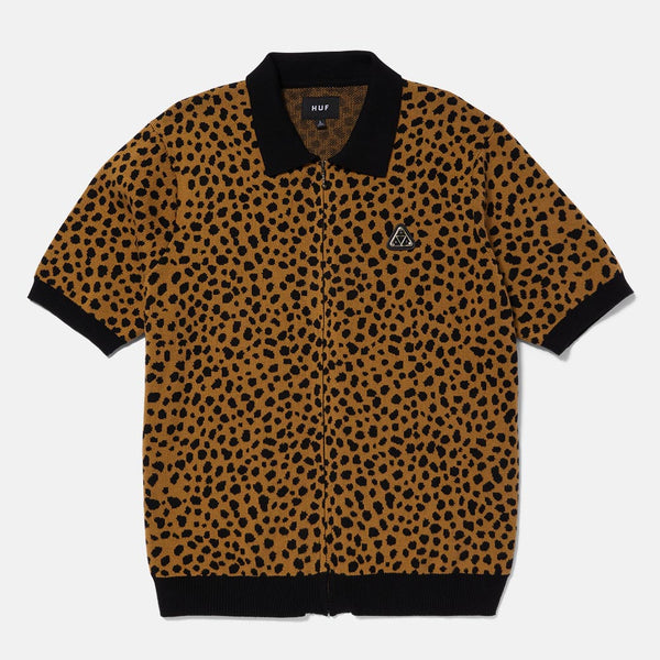 Huf - Instinct Bowling Polo Sweatshirt - Brown