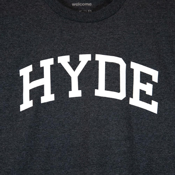 Welcome Skate Store - HYDE T-Shirt - Dark Heather / White