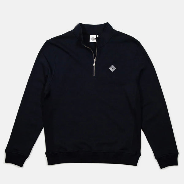 The National Skateboard Co. - LOGO QUARTER ZIP SWEATSHIRT- NAVY BLUE