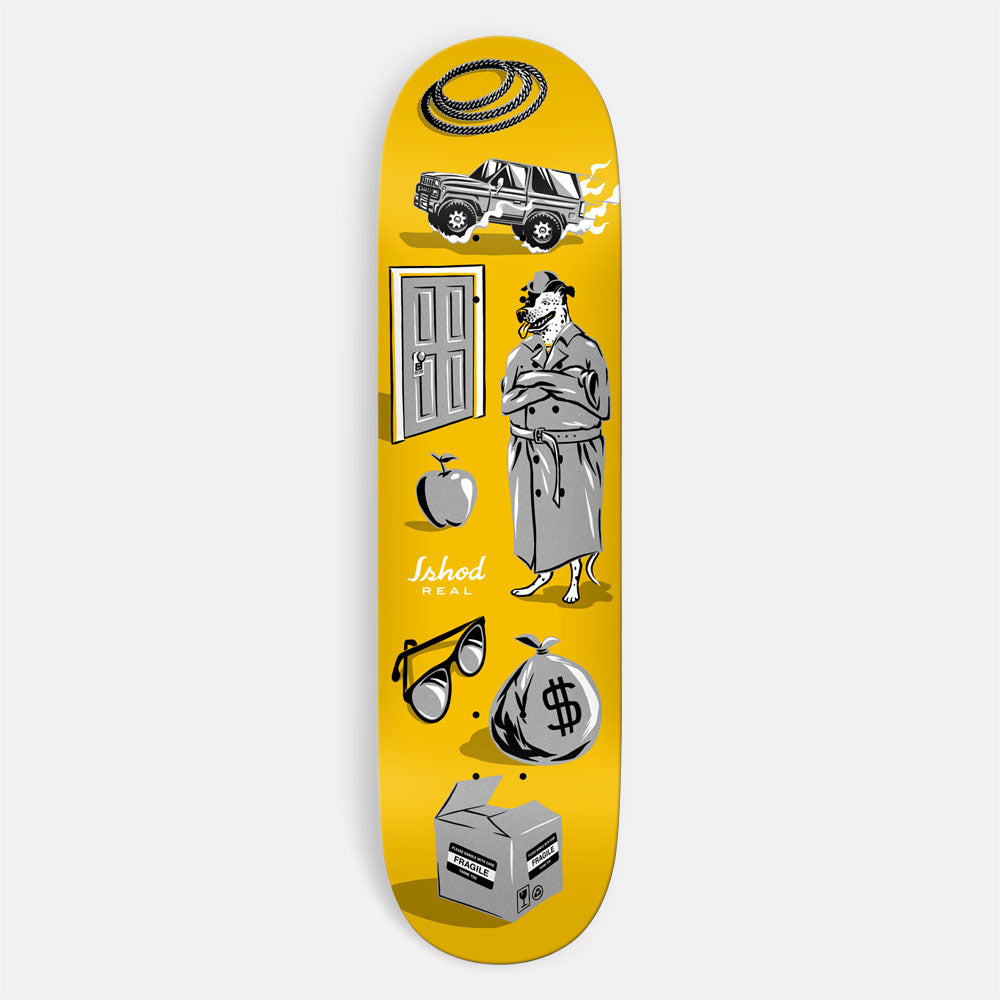 Real Skateboards - 8.5" Ishod Wair Revealing Skateboard Deck - Yellow