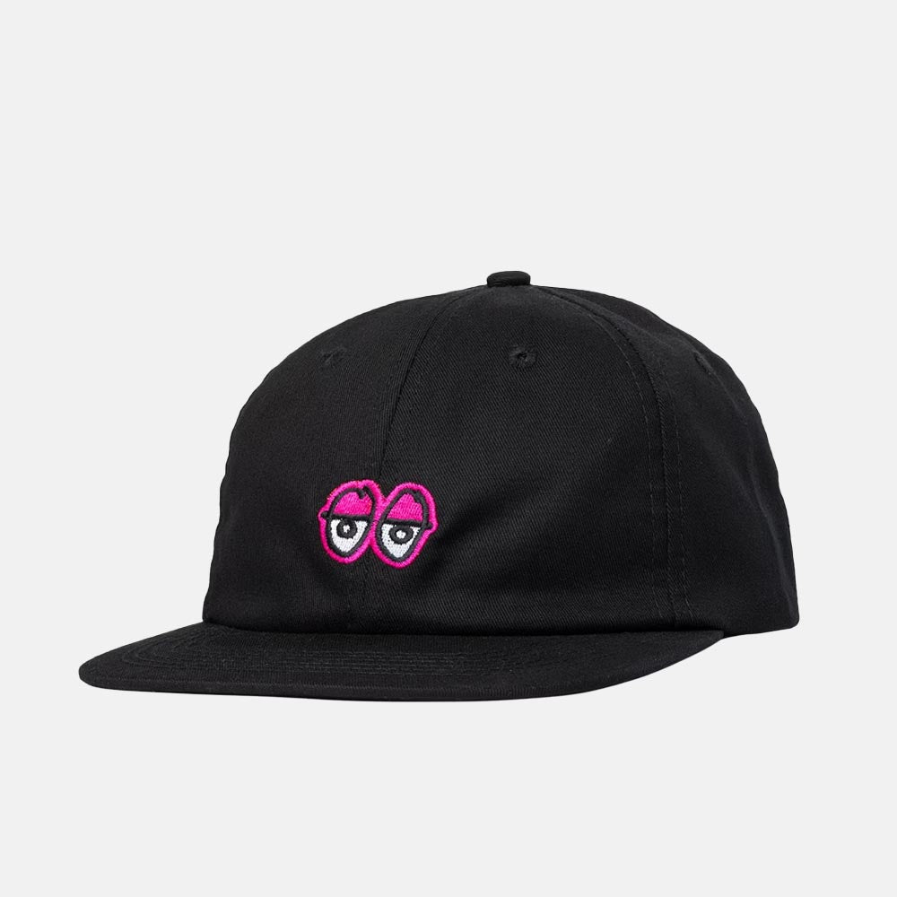 Krooked Skateboards Eyes Snapback Cap Black Pink Welcome Skate Store