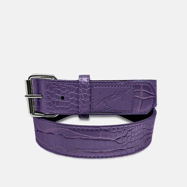 Loosey - Croc Skin Belt - Purple