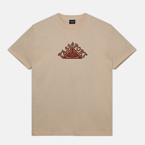 Pass Port Skateboards - Manuscript T-Shirt - Sand