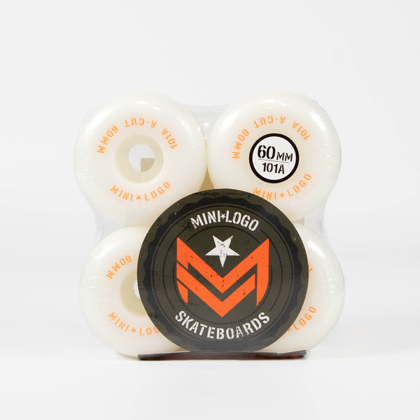 Mini Logo - 60mm 101a A-Cut 2 Skateboard Wheels - White