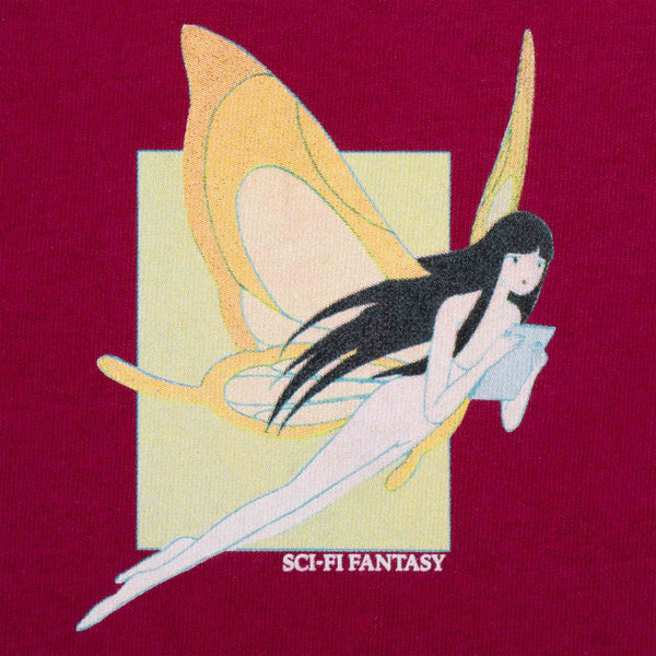 Sci-Fi Fantasy - Moth Girl T-Shirt - Berry