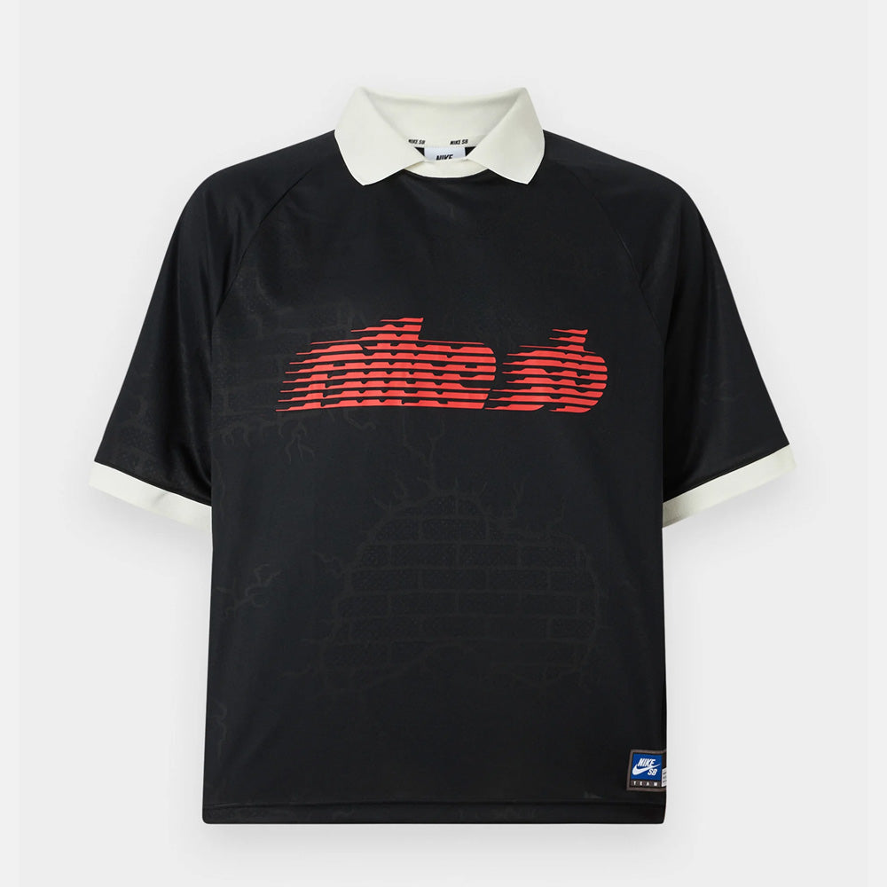 Nike SB Dri-FIT Short Sleeve Skate Jersey Black Sail