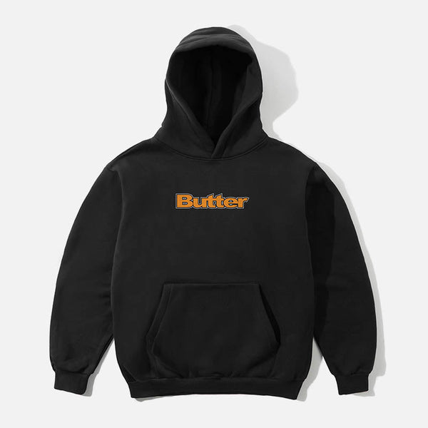 Butter Goods - Outline Pullover Hooded Sweatshirt - Black