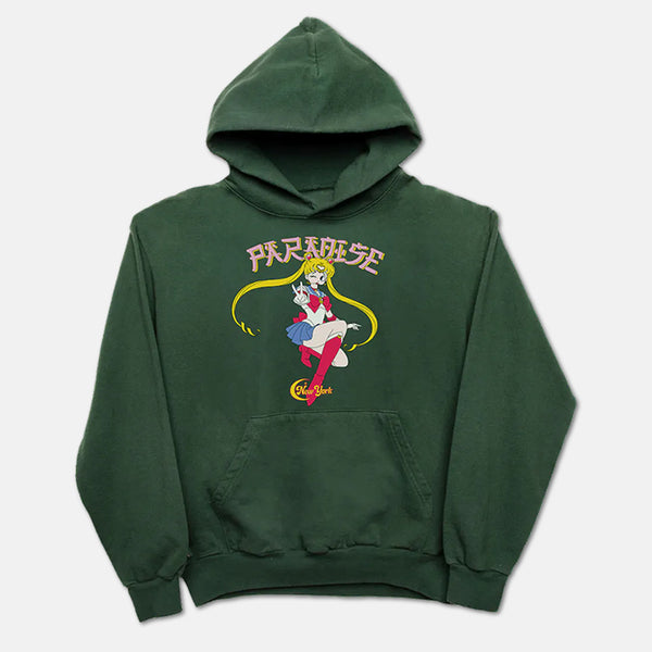 Paradise - Sailor Boop Pullover Hooded Sweatshirt - Green