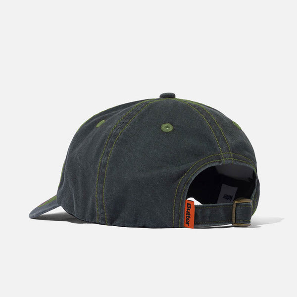 Butter Goods - Rounded Logo 6 Panel Cap - Washed Black