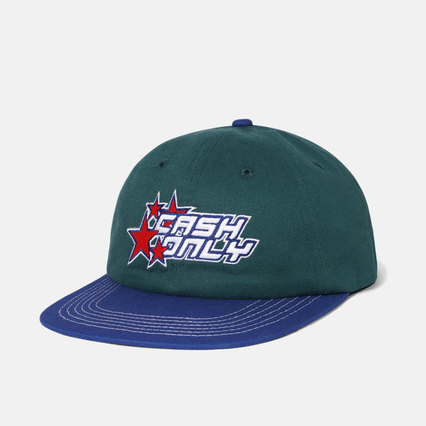 Cash Only - Stars 6 Panel Cap - Forest / Navy