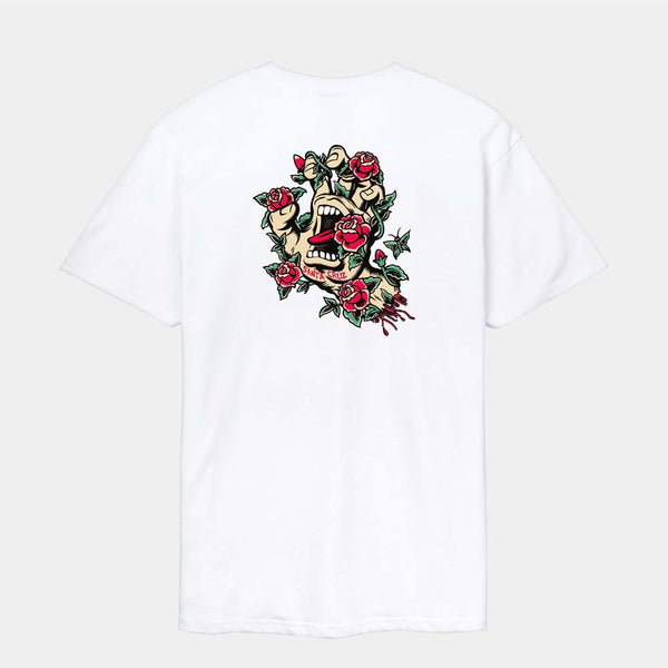Santa Cruz - Screaming Rose Flash T-Shirt - White