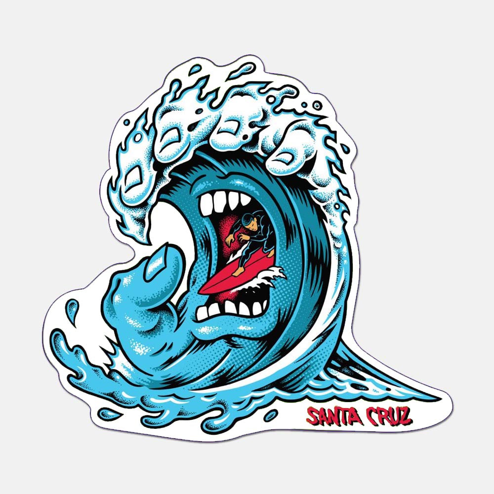 Santa Cruz - Screaming Wave 4.25" Sticker - Multi