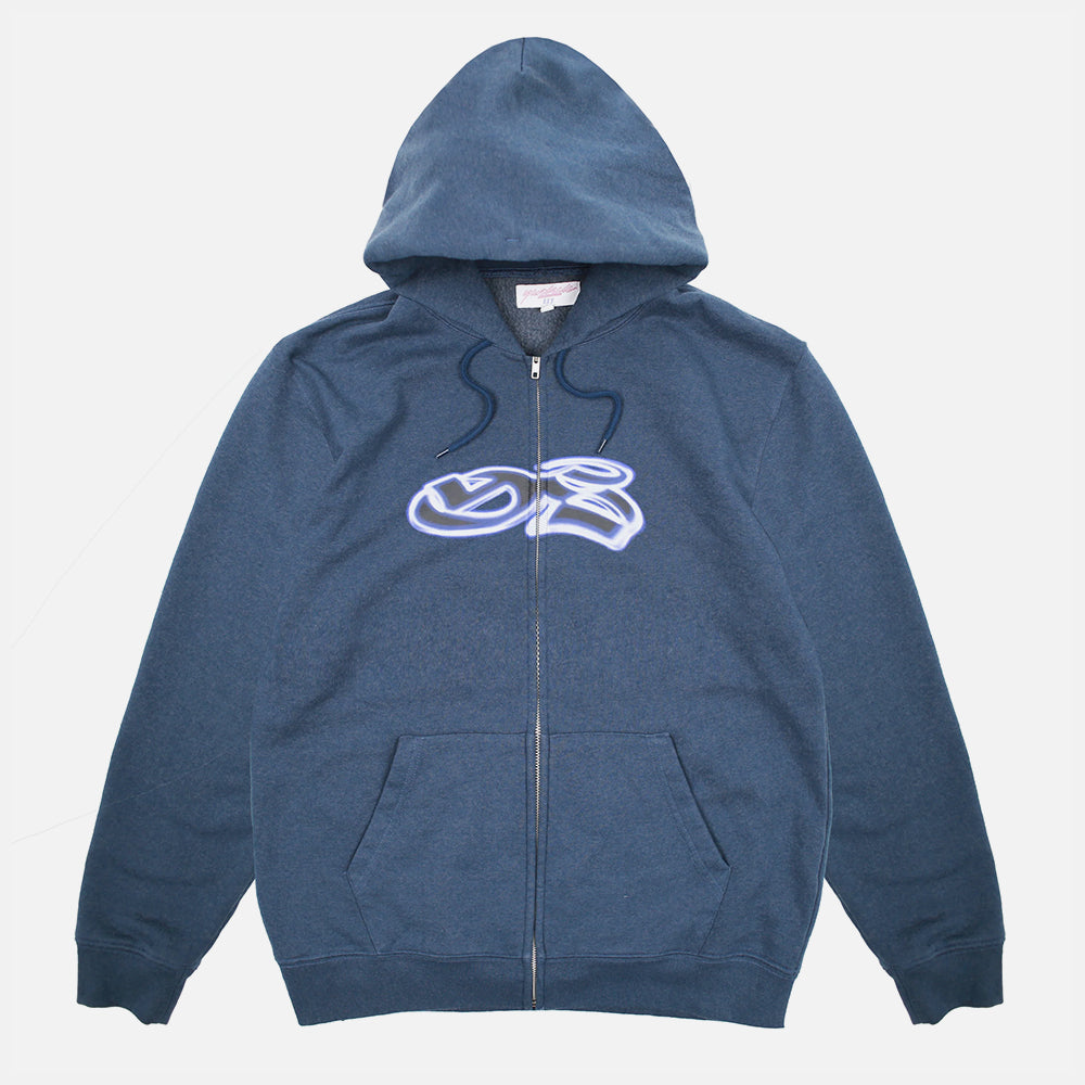 Yardsale - Spray Zip Hooded Sweatshirt - Blue | Welcome