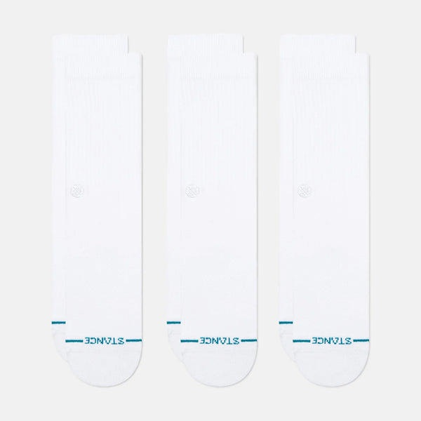 Stance - Icon (3 pack) Crew Socks - White