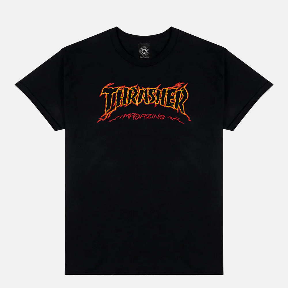 Thrasher Magazine - Cracked T-Shirt - Black | Welcome Skate Store
