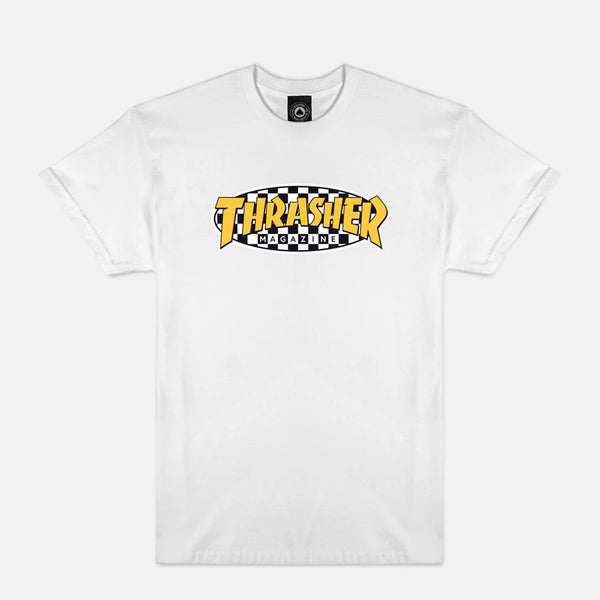 Thrasher Magazine - Checkered Oval T-Shirt - White