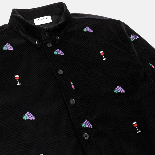 Skateboard Cafe - Vino Corduroy Longsleeve Shirt - Black