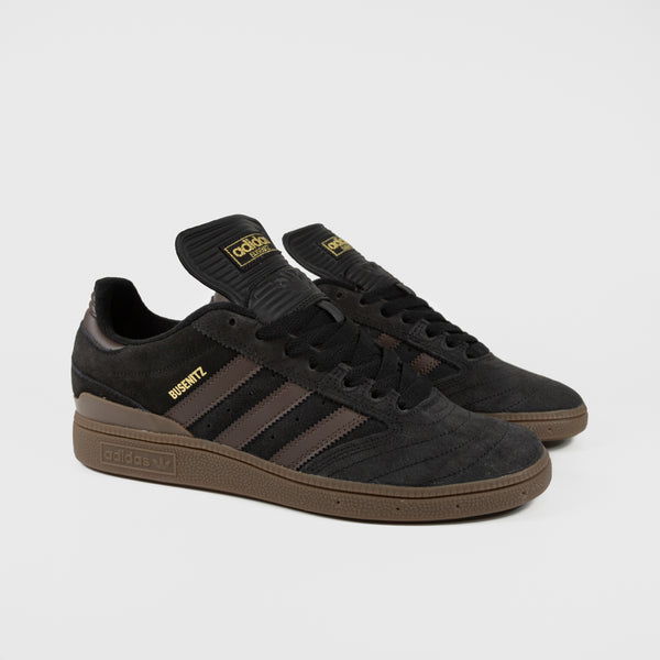 Adidas Skateboarding - Busenitz Shoes - Core Black / Brown / Gold Metallic