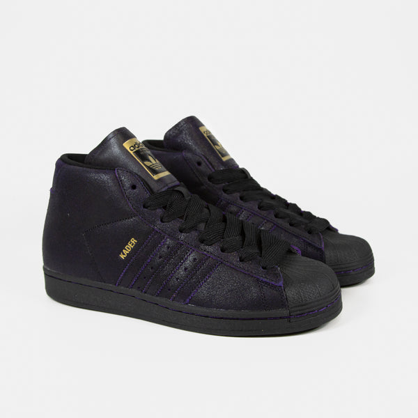 Adidas Skateboarding - Kader Pro Model ADV Shoes - Core Black / Core Black / Dark Purple
