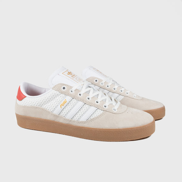 Adidas Skateboarding - Puig Indoor Shoes - Wonder White / Cloud White / Gum