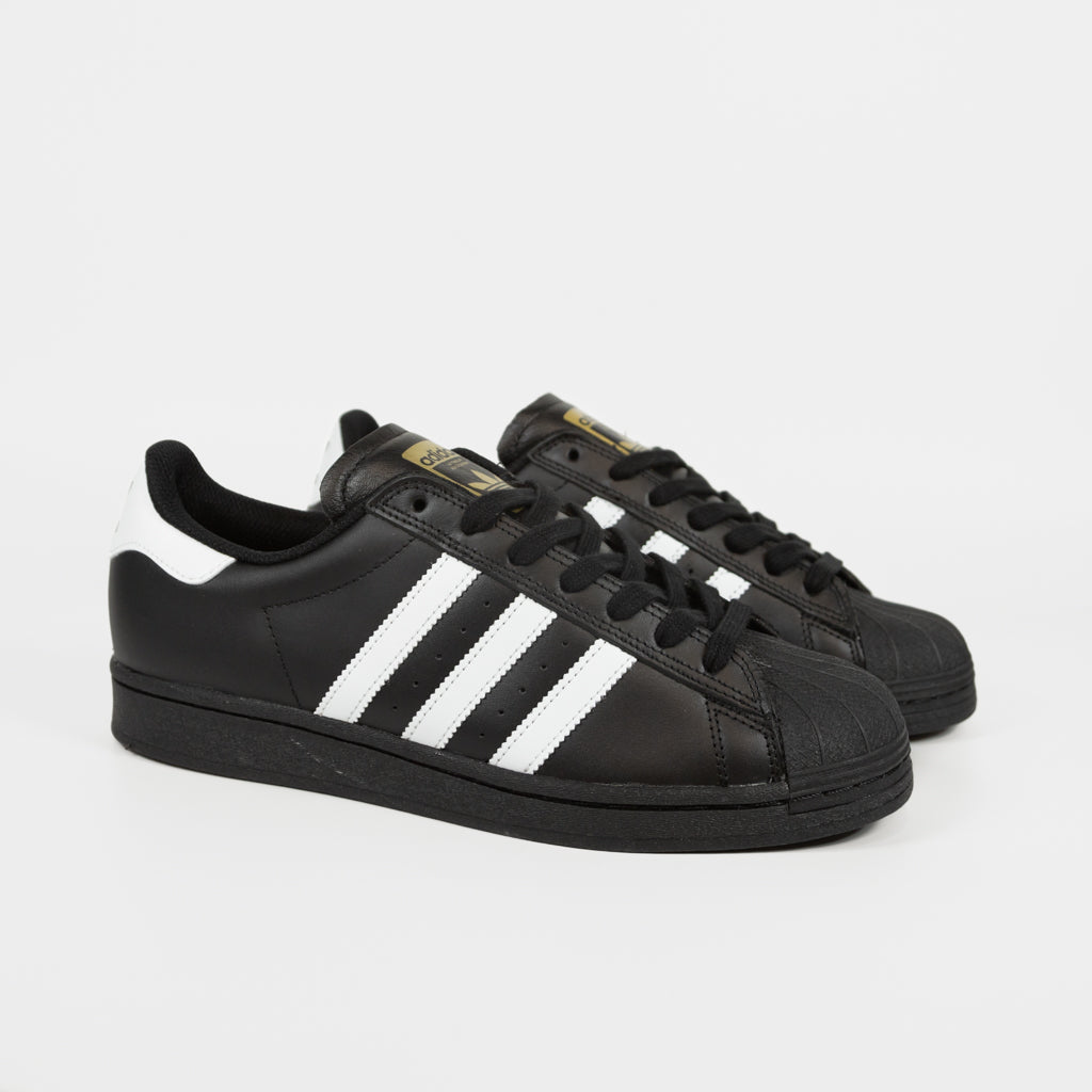 Adidas Skateboarding Black Leather Superstar ADV Shoes