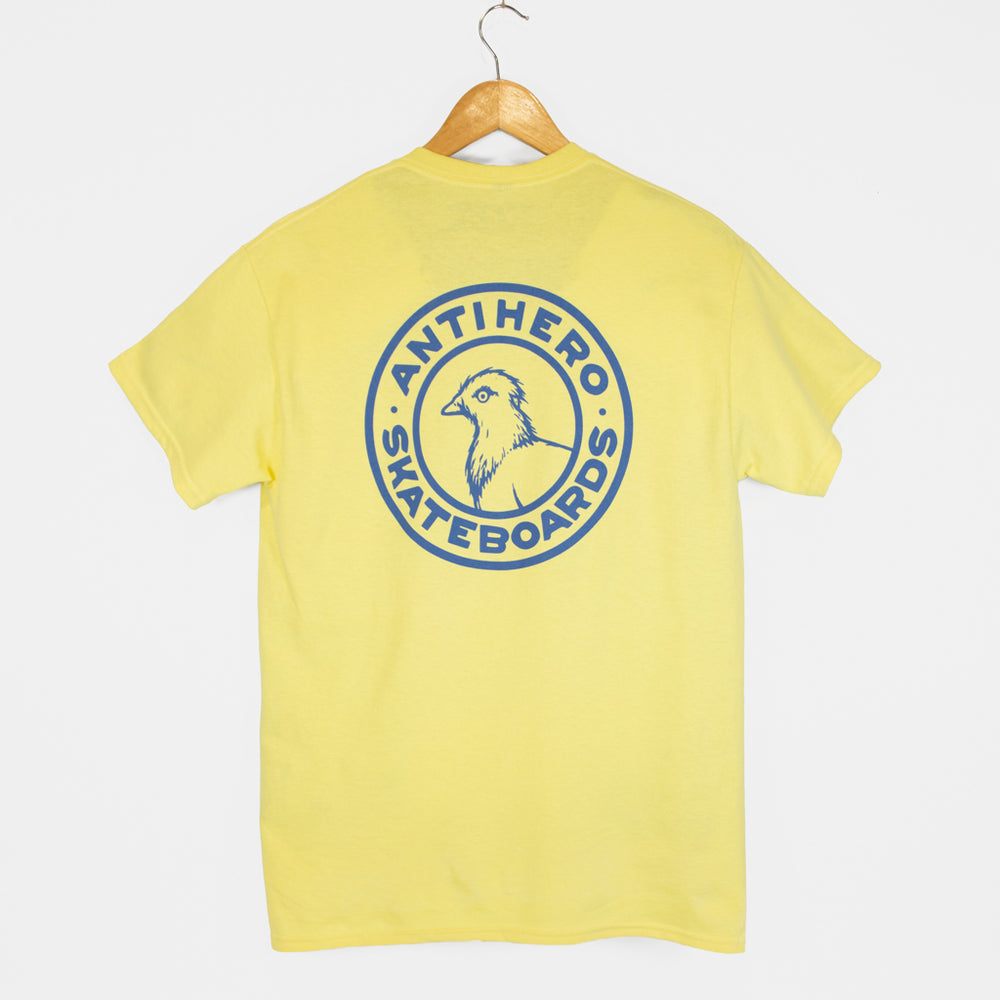 Anti Hero Skateboards Basic Pigeon Round Cornsilk Yellow T-Shirt