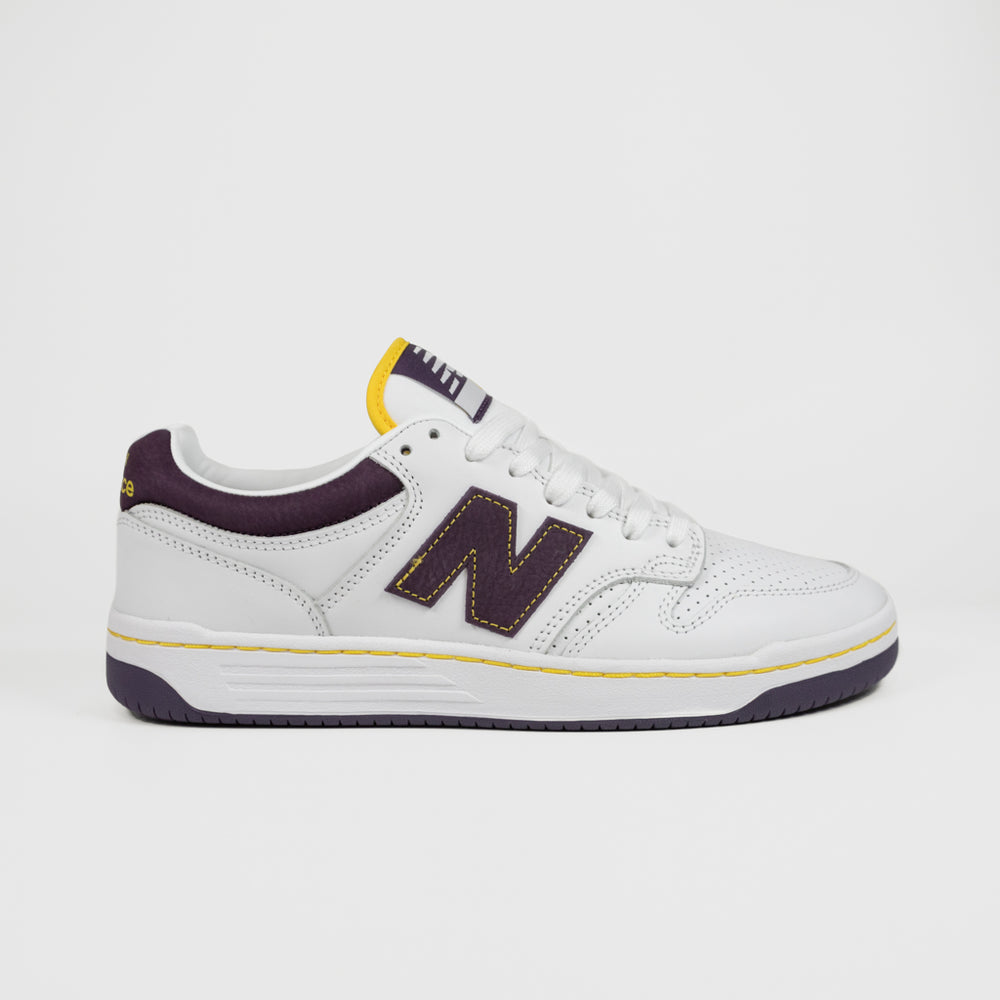New Balance Numeric White And Purple 480 Shoes