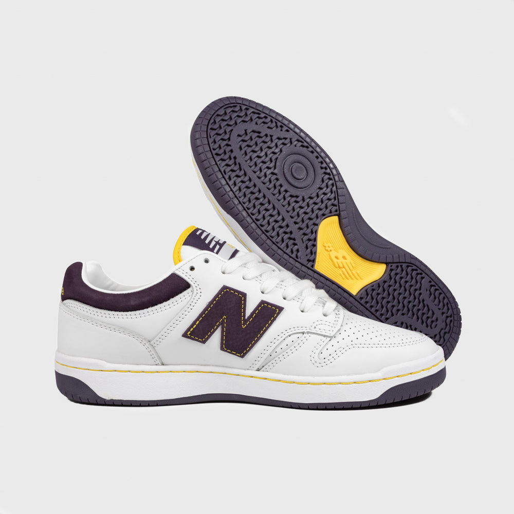 New Balance Numeric White And Purple 480 Shoes