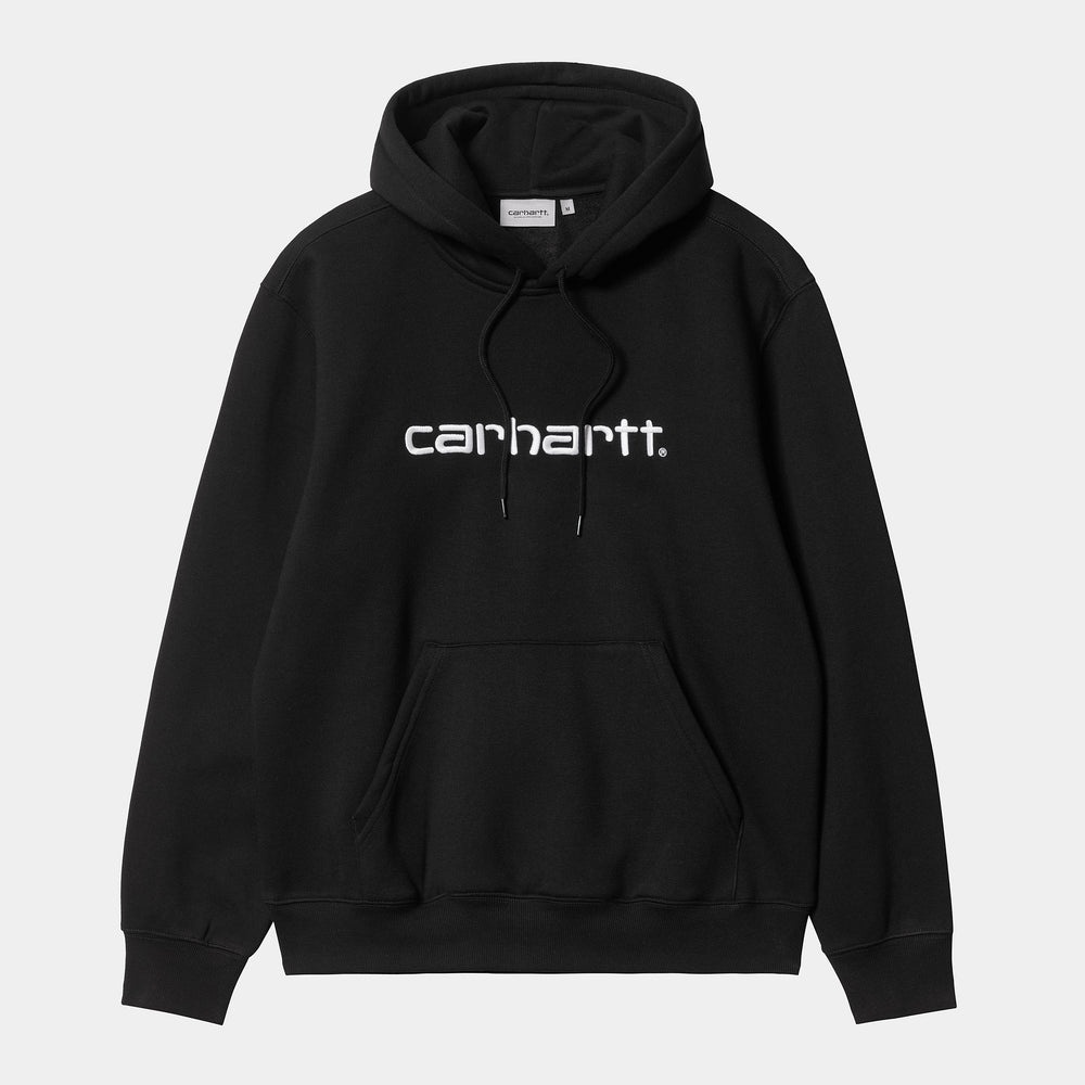 Carhartt WIP Black And White Carhartt Pullover Hooded Sweatshirt